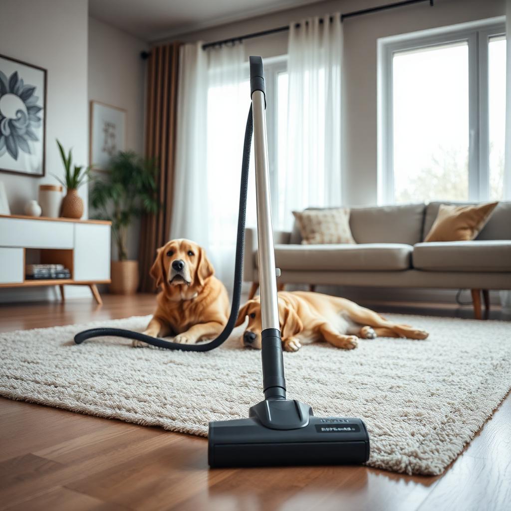 Cleaning pet hair from upholstery in an Avon, OH home